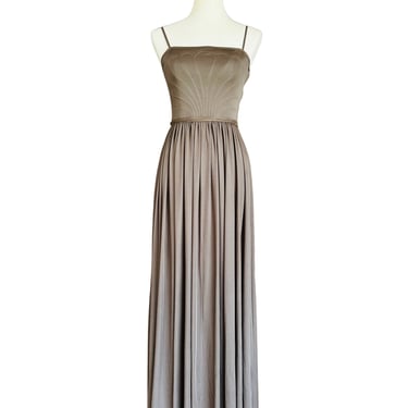 1960's Donald Brooks Chocolate Brown Jersey Gown