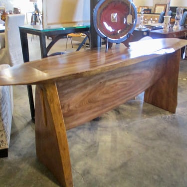 LARGE CUSTOM WOOD CONSOLE TABLE | Sarah Cyrus Home | Atlanta, GA