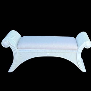 Coastal Split Reed Sculptural Bench 