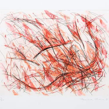 Louisa Chase, St. Joan Variant II (Fire), Etching 
