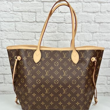 Louis Vuitton Neverfull MM, Brown/Cherry