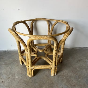 McGuire - Style Cerused Twisted Rattan Dining Table Base 