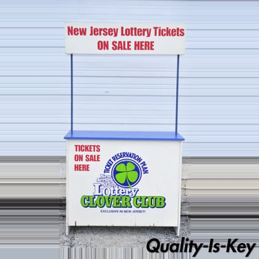 New Jersey Lottery Tickets Lottery Clover Club Advertisement Stand Kiosk Counter