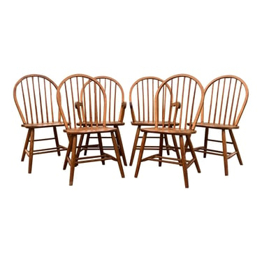 Solid Oak BowBack Windsors by Edrich Mills - Set of 6 