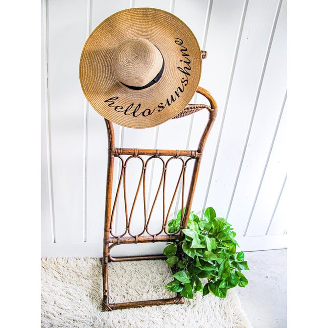 Bamboo and Wicker Butlers Clothes Stand 