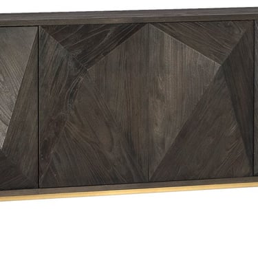 Beautiful Elm Wood w/Design Front Sideboard with iron base from Terra Nova Designs Los Angeles 