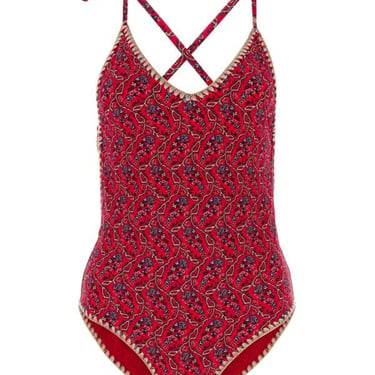 Isabel Marant Woman Printed Stretch Nylon Swan Swimsuit