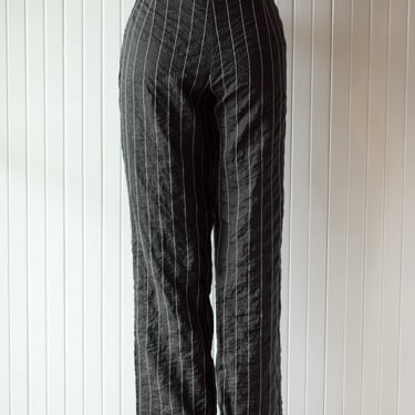 Vintage Y2K Vivienne Tam Pinstripe Low-Rise Trouser Size 2