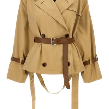 Prada Women Short Twill Trench Coat