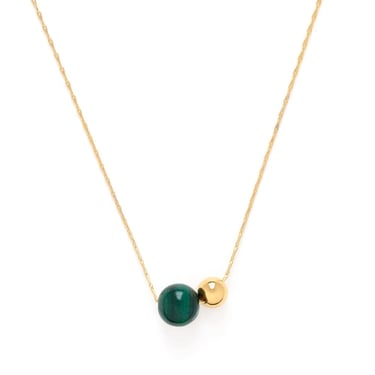 Orbit Necklace with Malachite