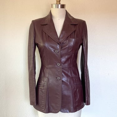 1970s Nordstrom brown leather jacket 