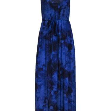 Rebecca Taylor - Cobalt Tie-Dye Maxi Silk Dress w/ Pockets Sz 6