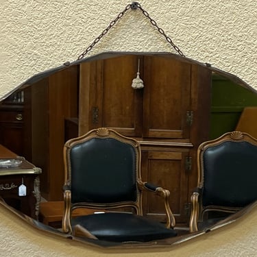 Item #AD108B Vintage Bevel Edge Wall Mirror c.1940