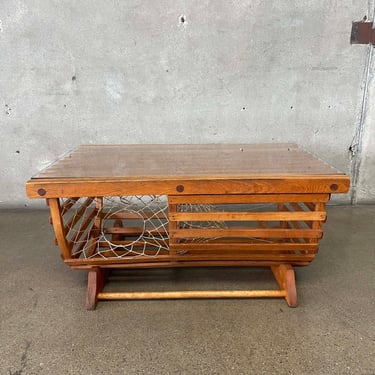 Vintage Repurposed Wooden Lobster Trap Coffee Table