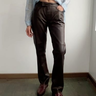 Chocolate Soft Leather Pants