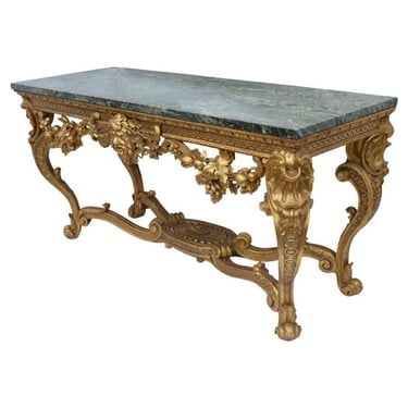 Original English, Neoclassical, Giltwood Console Table