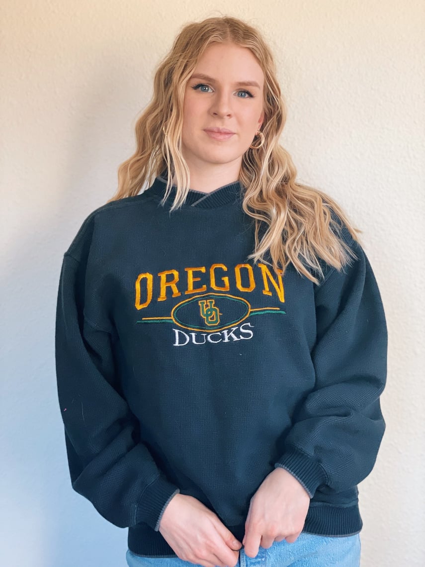 Vintage Lee University of Oregon Lady Ducks Crewneck 2024 Sweatshirt