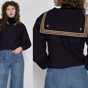 最新入荷 Small 1940s WWII Era US Navy Sailor Shirt Petite | Vintage トップス