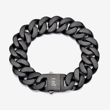 B.Tiff - Black Matte Flat Cuban Link Bracelet