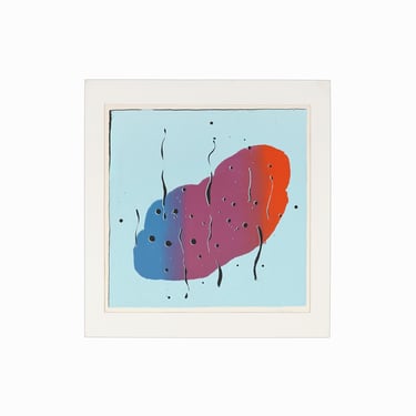 C. Stephanides Serigraph on Paper Minimalist Colorful Abstract Print 