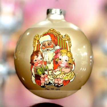 VINTAGE: 1980s - Berta Hummel Christmas Ball Ornament - The Campbell Kids ornament Ornament Holiday Decorations Xmas 