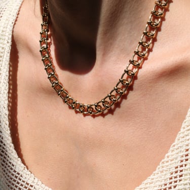 Vintage Round Chain Link Necklace