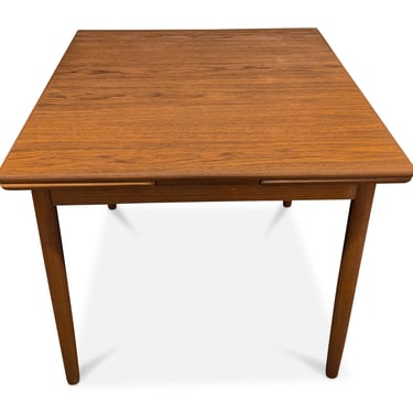 Square Teak Dining Table w 2 Hidden Leaves - 072474