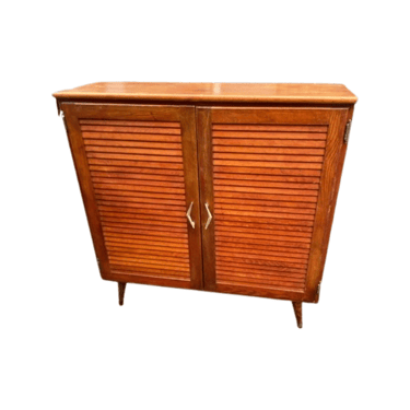 Fluted Narrow Storage Cabinet or Dry Bar