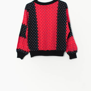 Vintage black and red sweater - Medium 