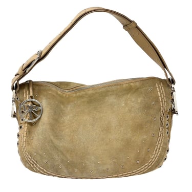 Dior Tan Suede Buckle Shoulder Bag