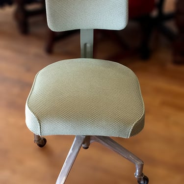 Art Deco Office Chair on Wheels Newly Upholstered