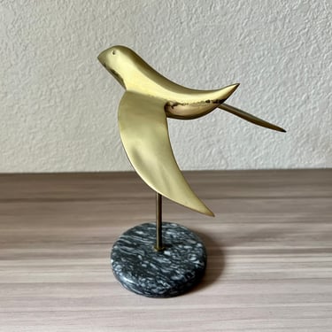 Vintage Enesco Brass Bird In Flight 