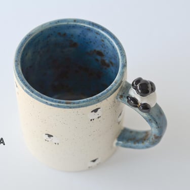 Little Sheep Mugs with Sheep Thumbrests | Handmade Pottery | Handmade Ceramics | Handmade Mugs 