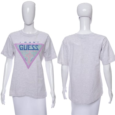 1980's Heather Gray "I Don't Guess I Know" Jesus T-Shirt Size M