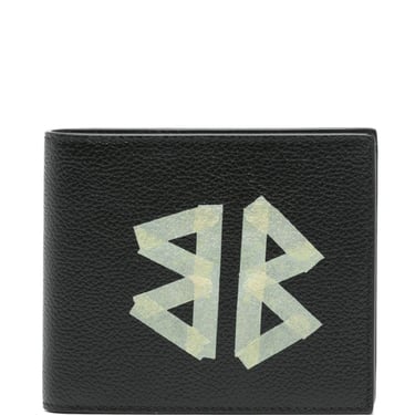 Balenciaga Men Cash Tape Type Leather Square Wallet