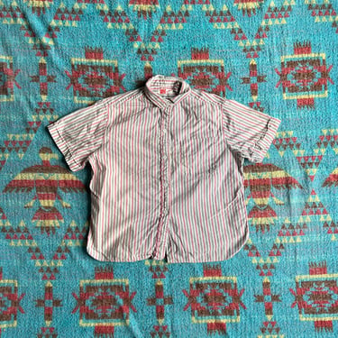 Vintage 1950s Thrashed Womens Laural Mae Button Up Shirt 
