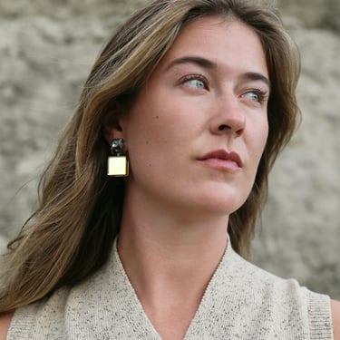 Halstead Gem Earrings / Citron