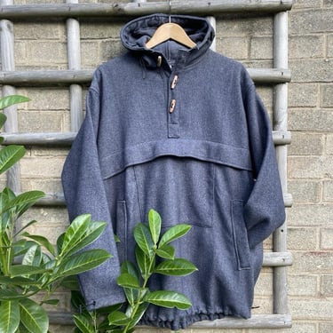 Vintage Festival Hoodie Jumper Hippie Oversized - Soft Natural Wool - Reworked 