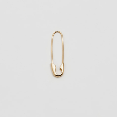 Safety Pin Earrings - 14K YG