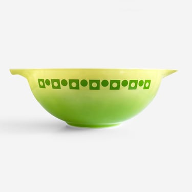 PYREX Promotional Green Salad Cinderella Mixing Bowl 444 Gradient Dot Squares Pattern 