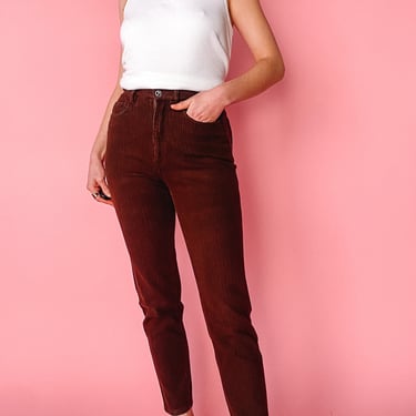 1990s Black and Brown Corduroy Pants, sz. S