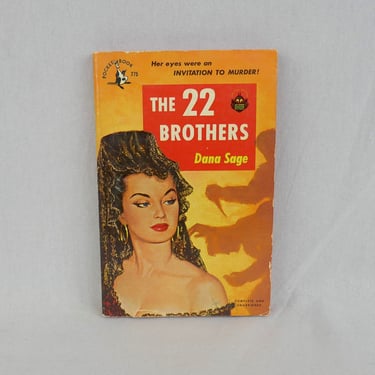 The 22 Brothers (1950) by Dana Sage - Inner Sanctum Mystery Pocket Books - Vintage Pulp Murder Novel 