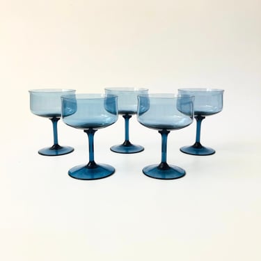 Blue Coupe Glasses by Lenox - Set of 5 
