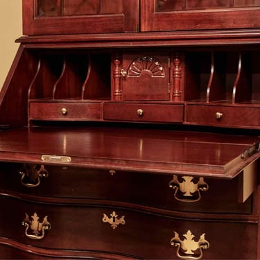 Jasper Cherry 2 Glass Door 4 Drawer  Cabinet Secretary Desk