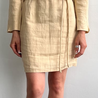 Les Copains Ecru Linen Skirt (S)