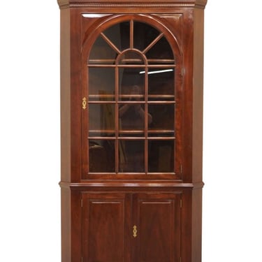 STICKLEY FURNITURE Solid Cherry Traditional Style 43" Corner Curio Cabinet 4108 - Renaissance Finish 