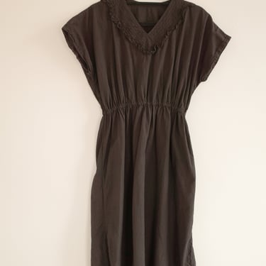overdyed black cotton dress