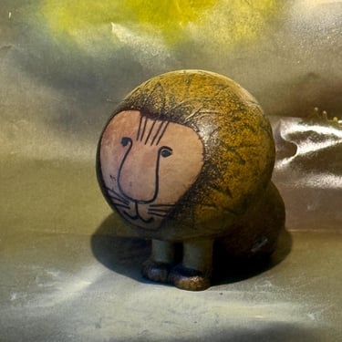 Vintage lovely  Lisa Larson Large 6 by 6 inches Lion Signed  1960s Gustavberg Sweden 