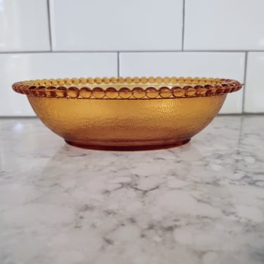 Vintage Amber Glass Decorative Bowl Candy Dish Home Décor Kitchen Décor 