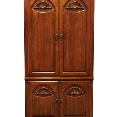 KINCAID FURNITURE Solid Oak Rustic Country Style 36" Media Armoire / Wall Unit 77-035 